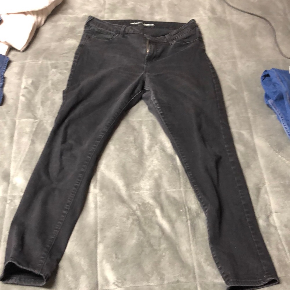 Black high rise skinny jeans